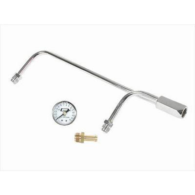 Mr. Gasket Company Chrome Plated Fuel Lines With Fuel Pressure Gauge - 1558